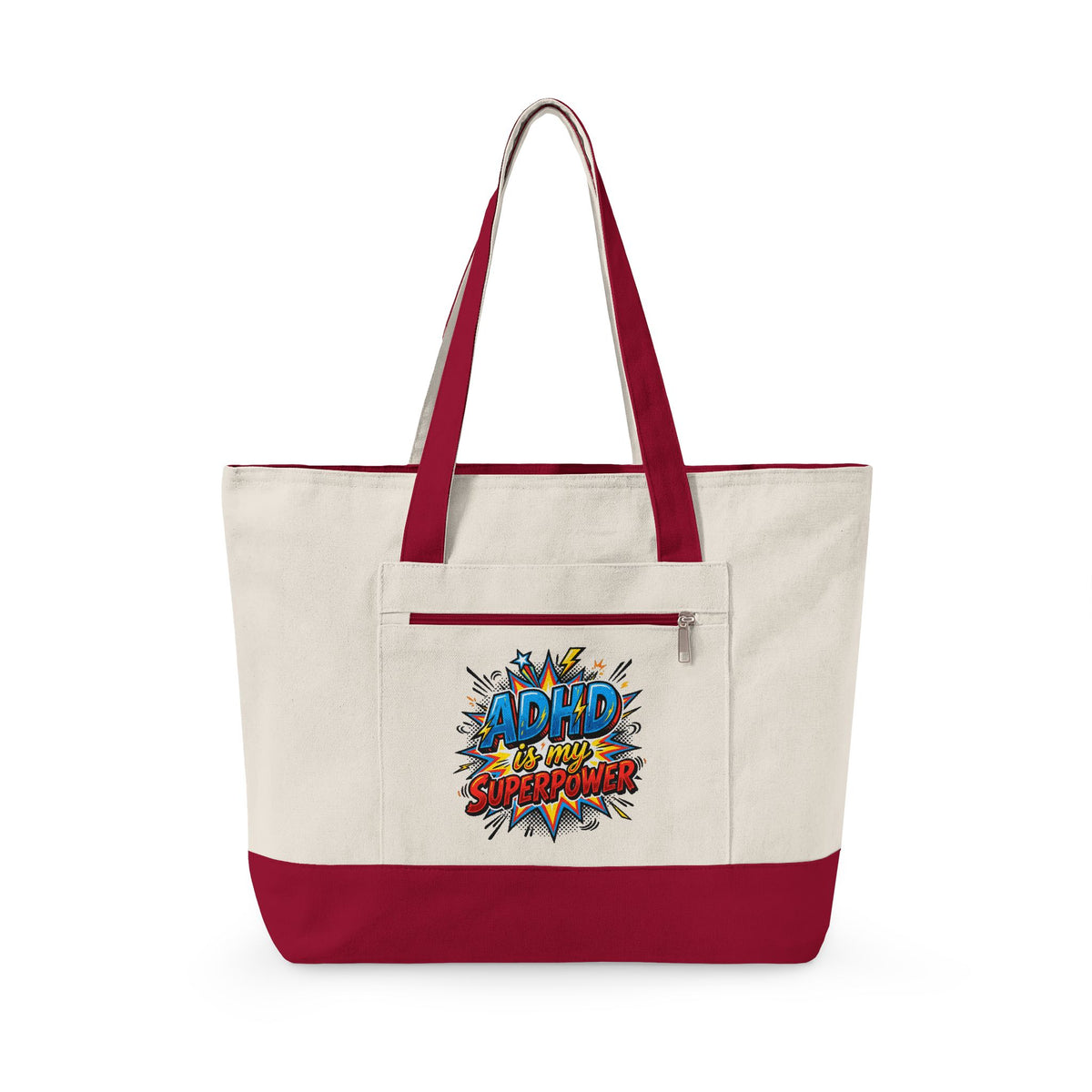 "ADHD is My Superpower" Canvas Tote Bag