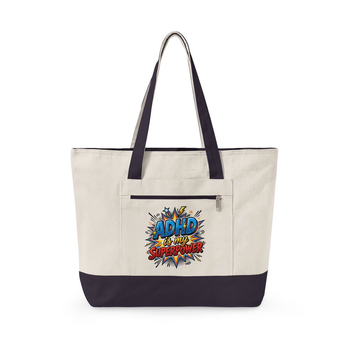 "ADHD is My Superpower" Canvas Tote Bag