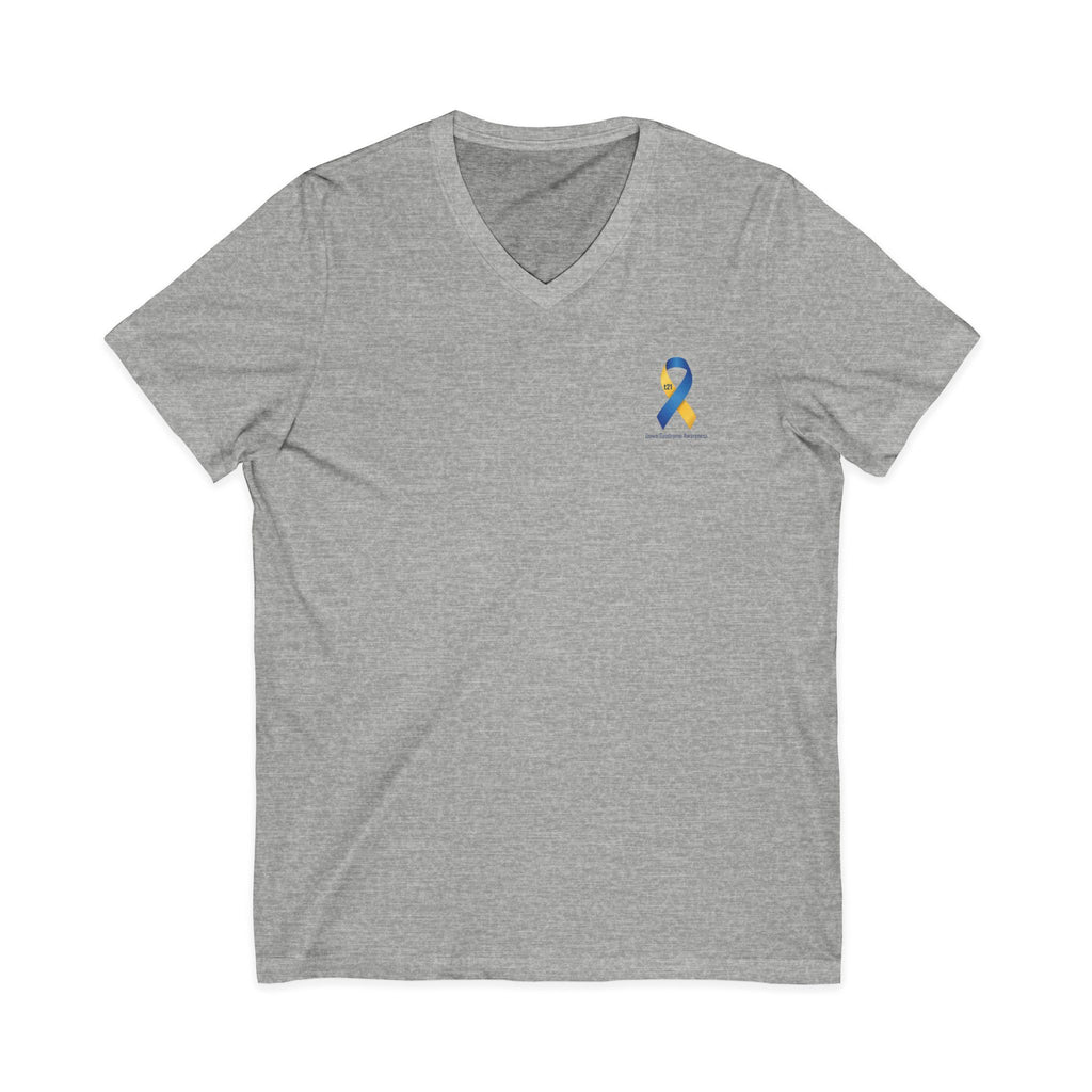 "Keep Calm, It’s Only An Extra Chromosome" Adult V-Neck Tee