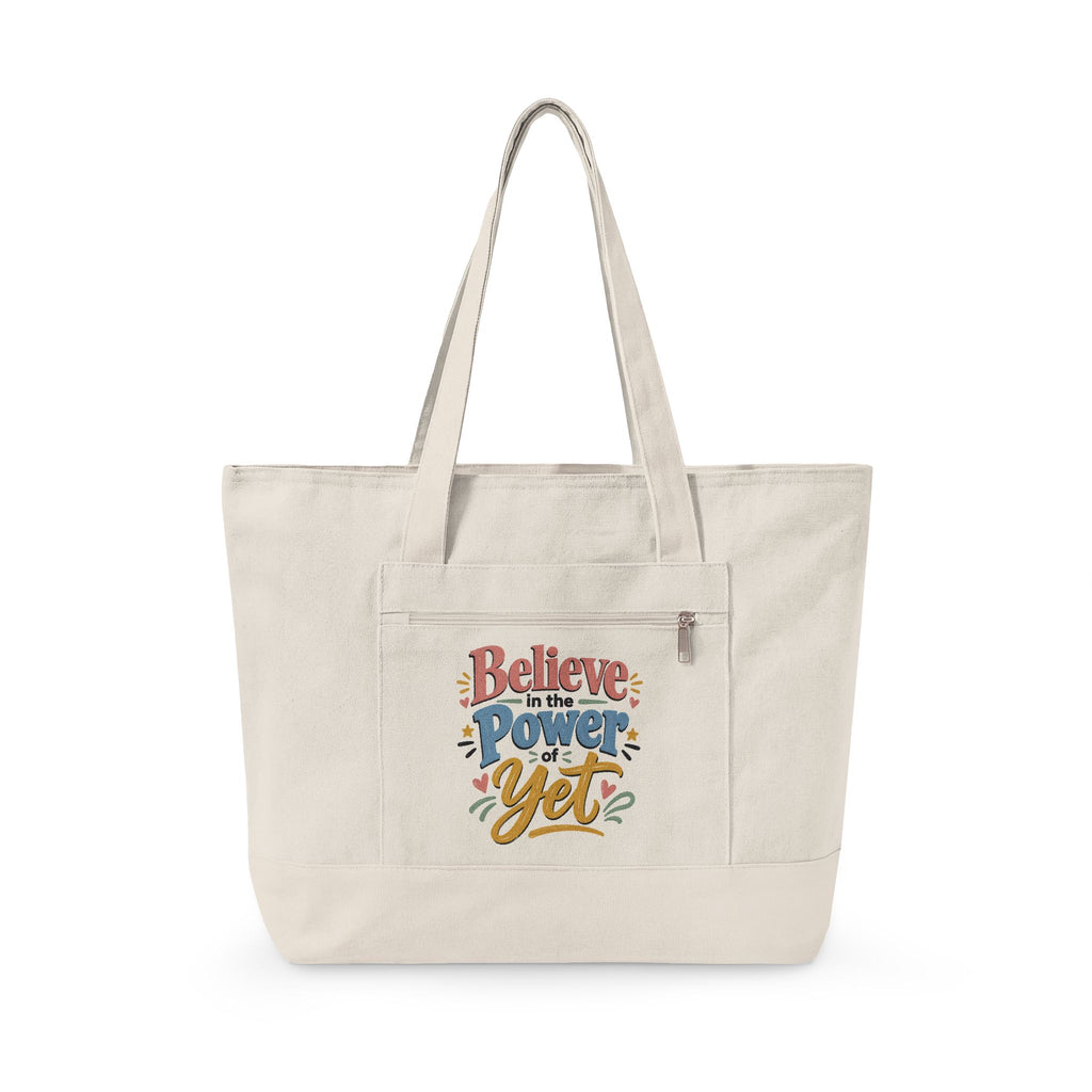 "Believe in the Power of Yet" Canvas Tote Bag
