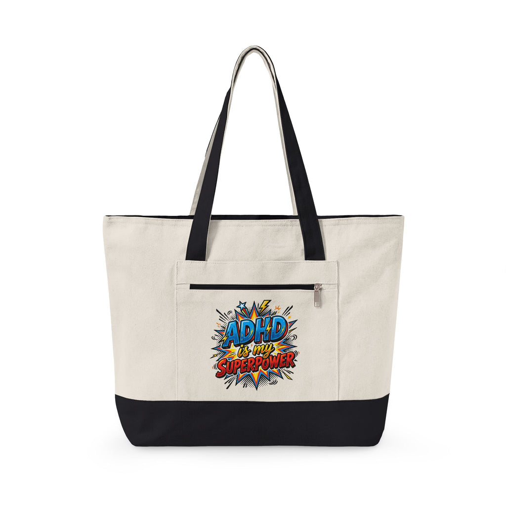 "ADHD is My Superpower" Canvas Tote Bag