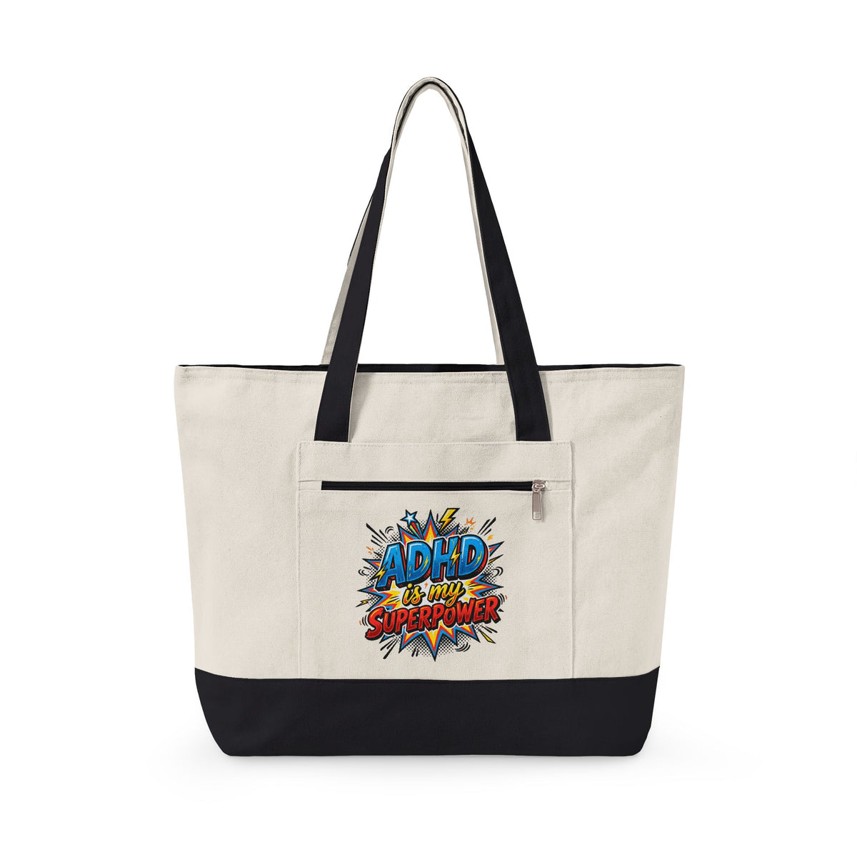 "ADHD is My Superpower" Canvas Tote Bag