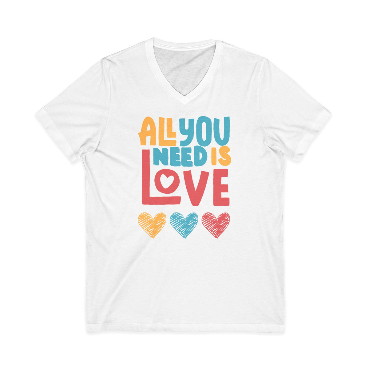 "All You Need Is Love" V-Neck T-Shirt