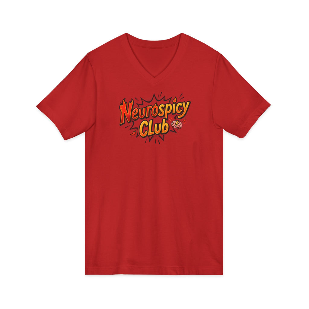 "Neurospicy Club" Ladies' V-Neck T-Shirt