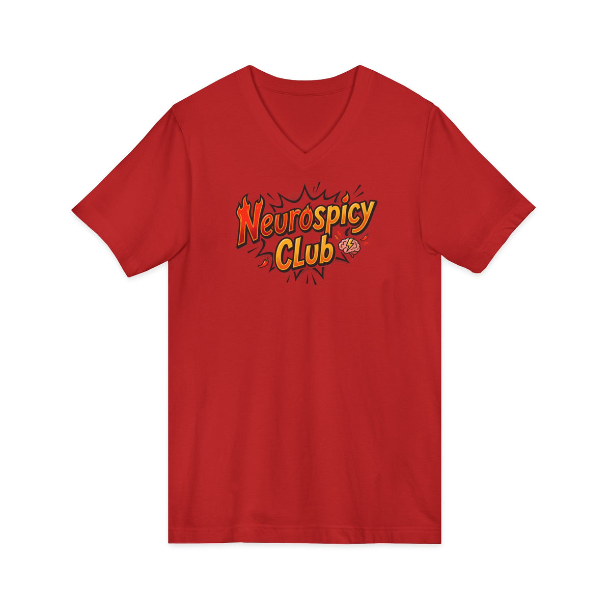 "Neurospicy Club" Ladies' V-Neck T-Shirt