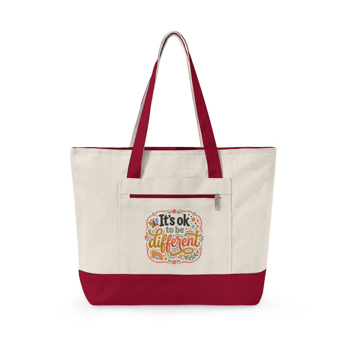 "It's OK to be Different" Canvas Tote Bag