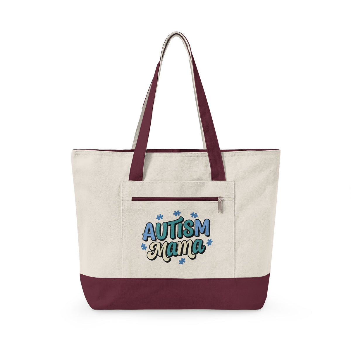"Autism Mama" Canvas Tote Bag