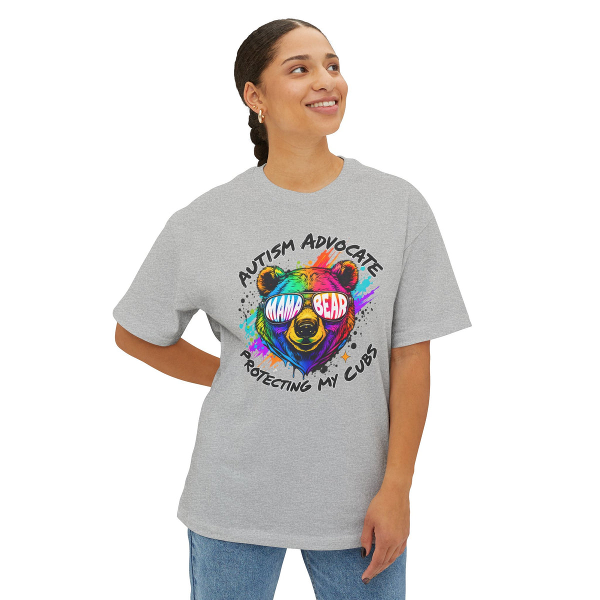 Autism Advocate Mama Bear Tee — Protecting My Cubs Rainbow Shirt