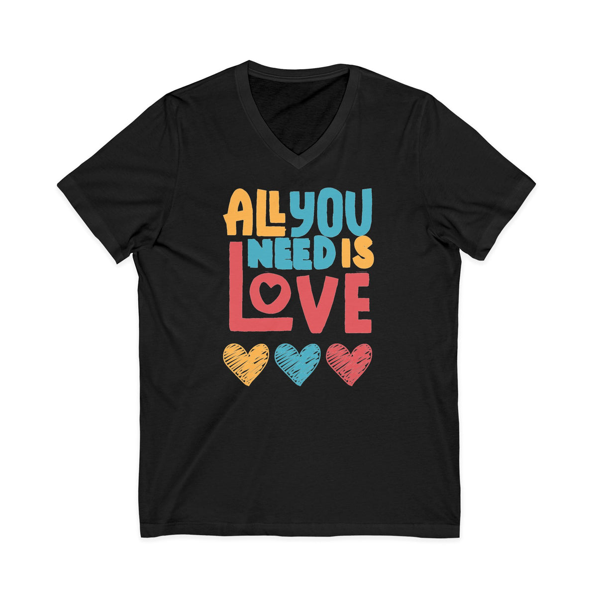 "All You Need Is Love" V-Neck T-Shirt