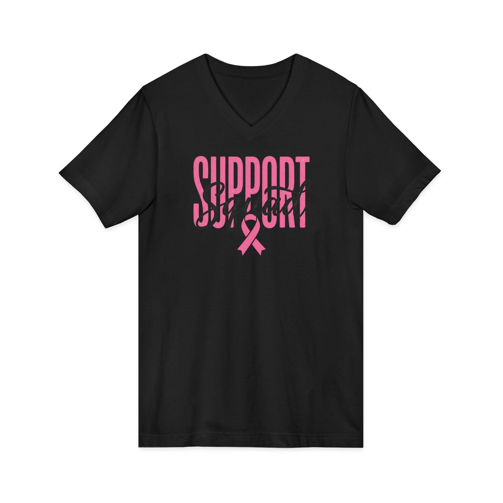 "Support Squad" V-Neck Tee — Breast Cancer Awareness