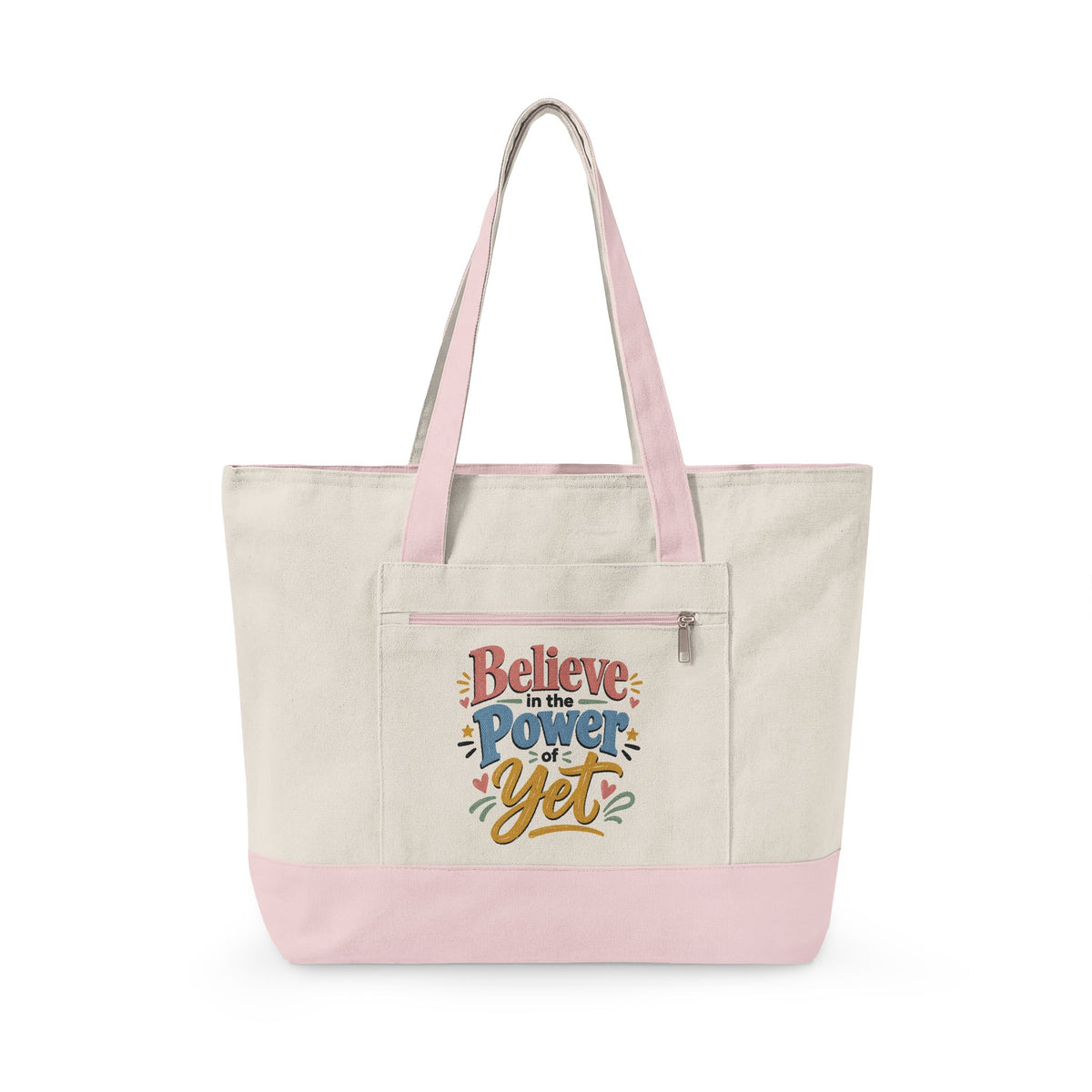 "Believe in the Power of Yet" Canvas Tote Bag