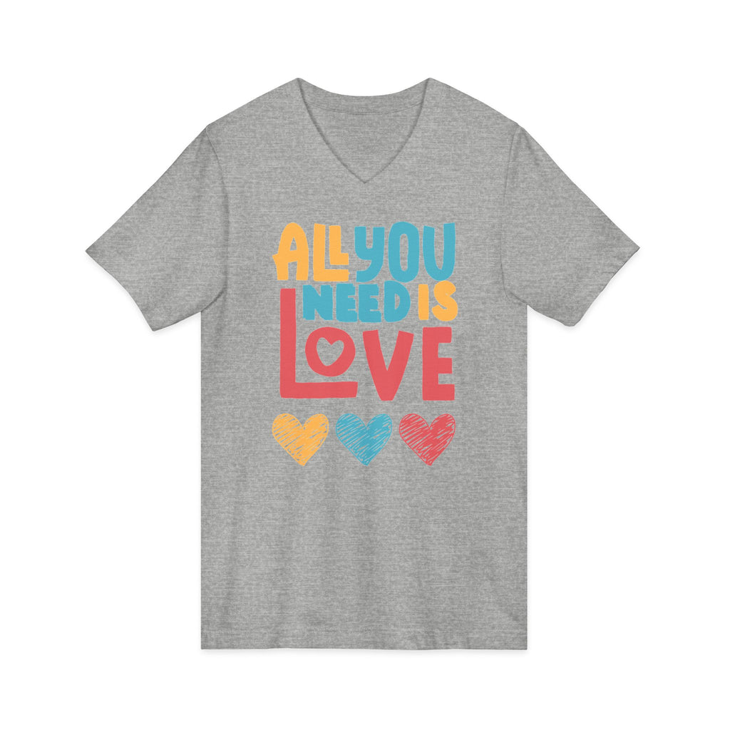 "All You Need Is Love" V-Neck T-Shirt