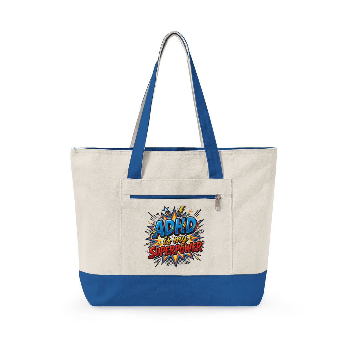 "ADHD is My Superpower" Canvas Tote Bag