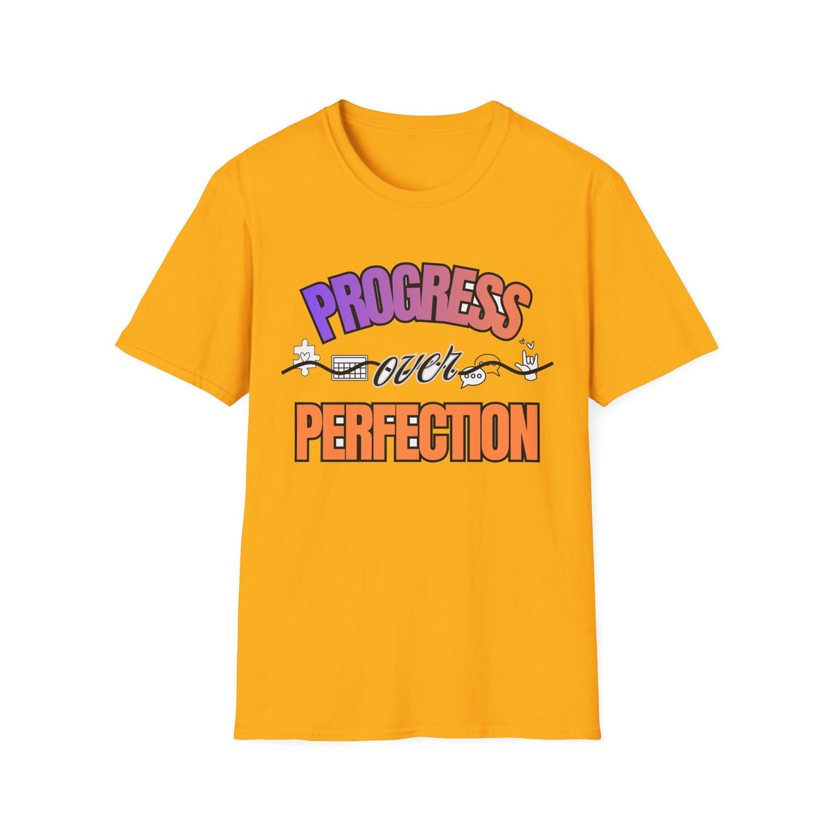 "Progress Over Perfection" Adult T-Shirt
