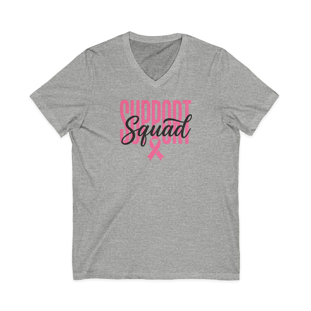 "Support Squad" V-Neck Tee — Breast Cancer Awareness