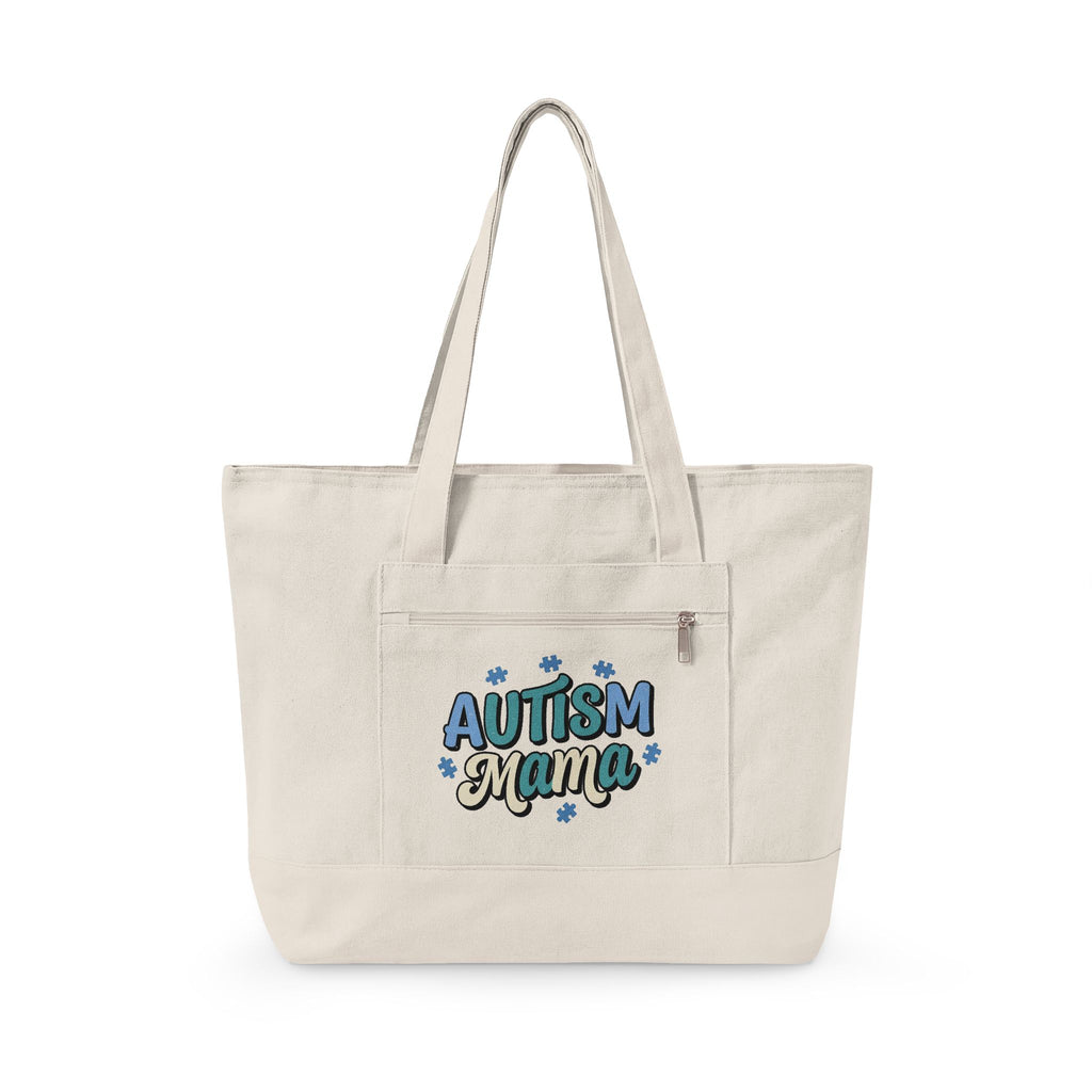 "Autism Mama" Canvas Tote Bag
