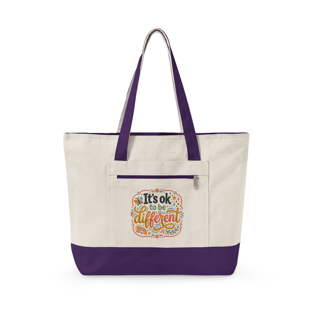 "It's OK to be Different" Canvas Tote Bag