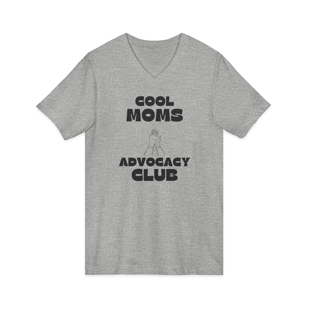 "Cool Moms Advocacy Club" Adult V-Neck Tee