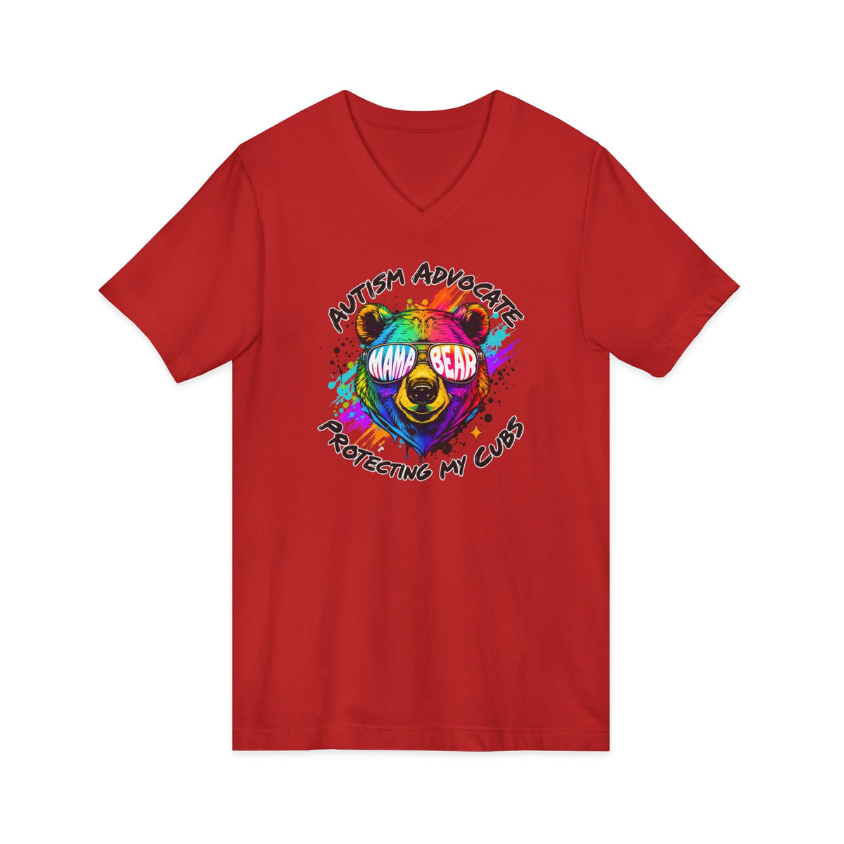 "Protecting My Cubs" Adult V-Neck Tee