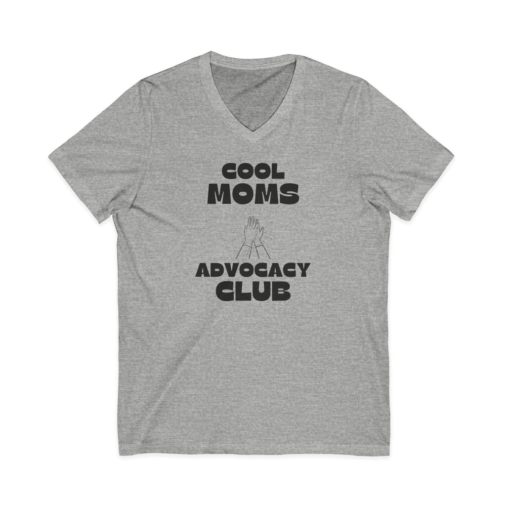 "Cool Moms Advocacy Club" Adult V-Neck Tee