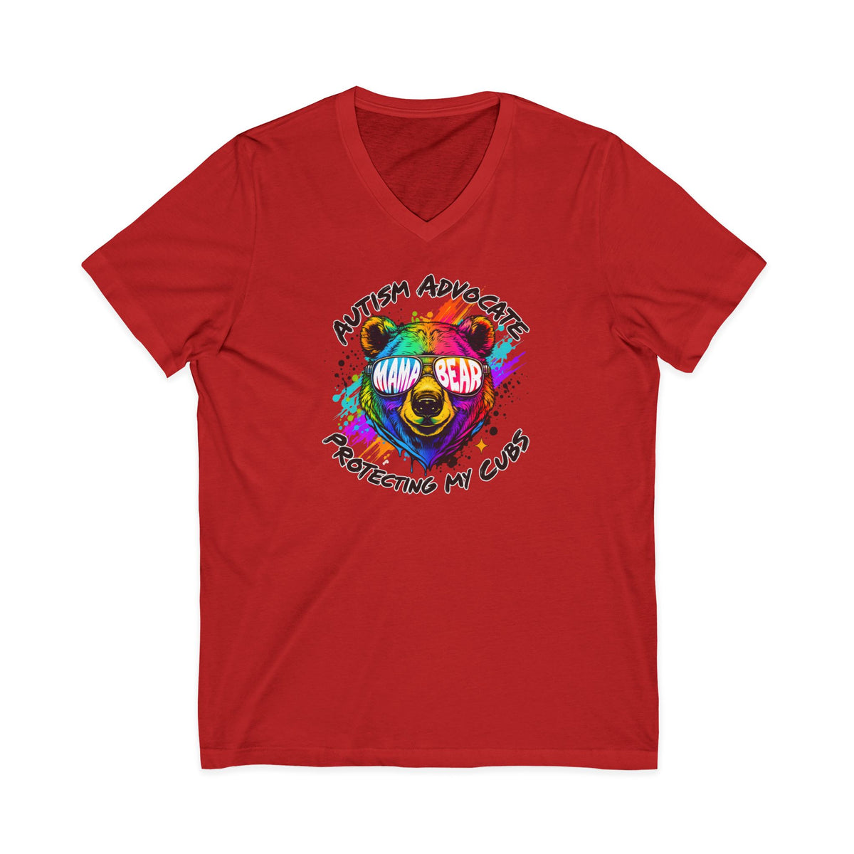 "Protecting My Cubs" Adult V-Neck Tee