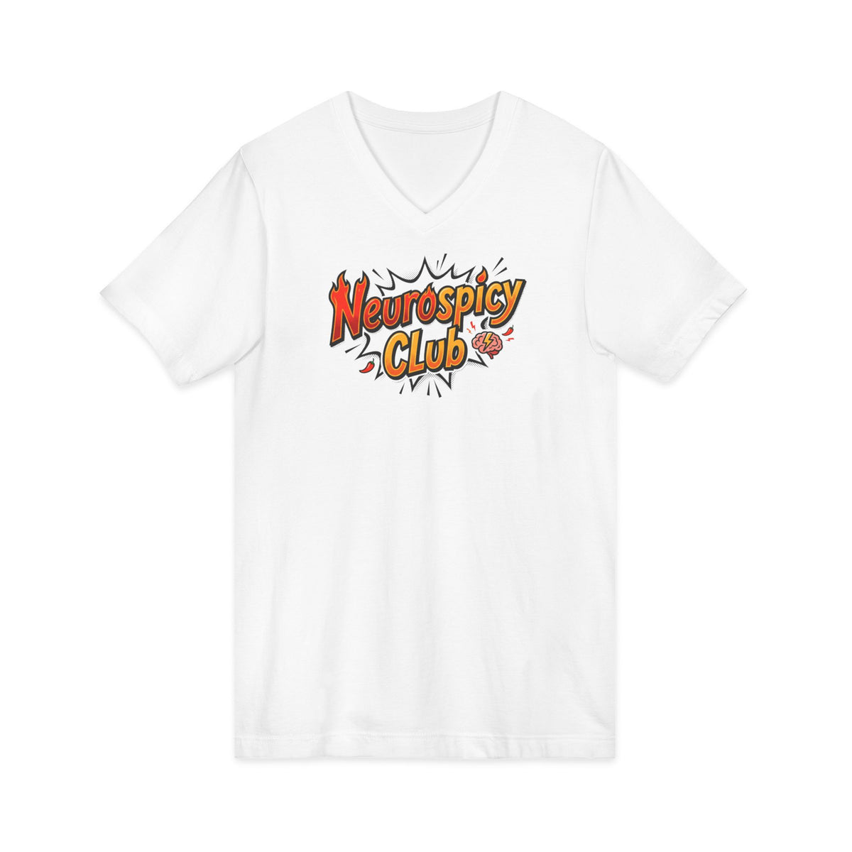 "Neurospicy Club" Ladies' V-Neck T-Shirt