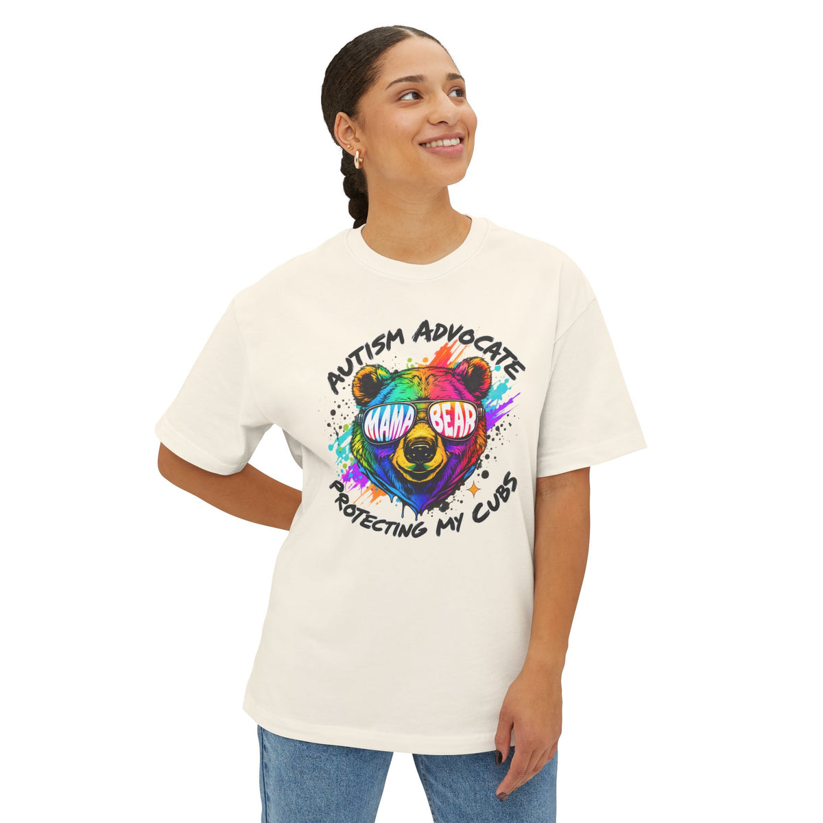 Autism Advocate Mama Bear Tee — Protecting My Cubs Rainbow Shirt