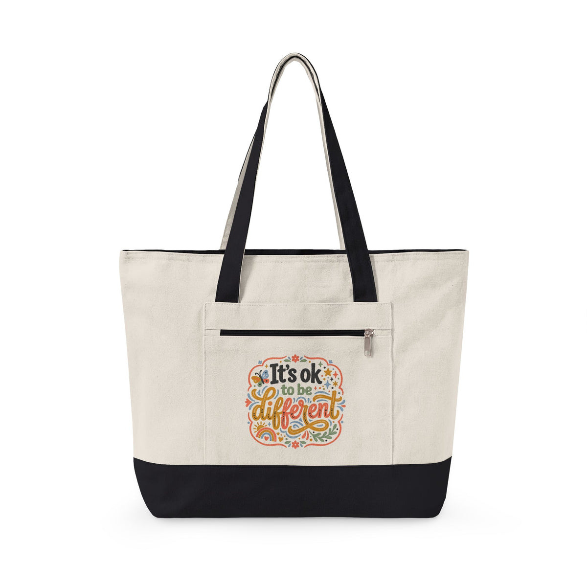 "It's OK to be Different" Canvas Tote Bag