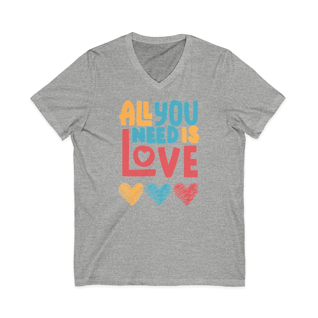 "All You Need Is Love" V-Neck T-Shirt