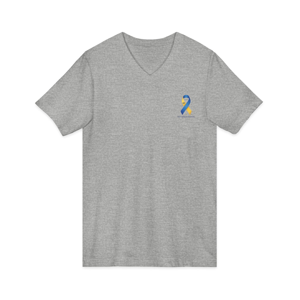 "Keep Calm, It’s Only An Extra Chromosome" Adult V-Neck Tee
