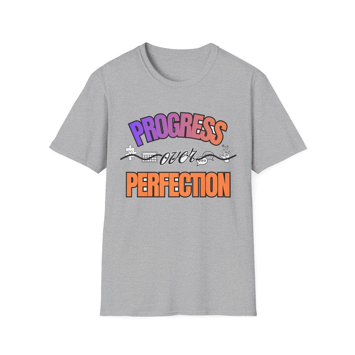 "Progress Over Perfection" Adult T-Shirt