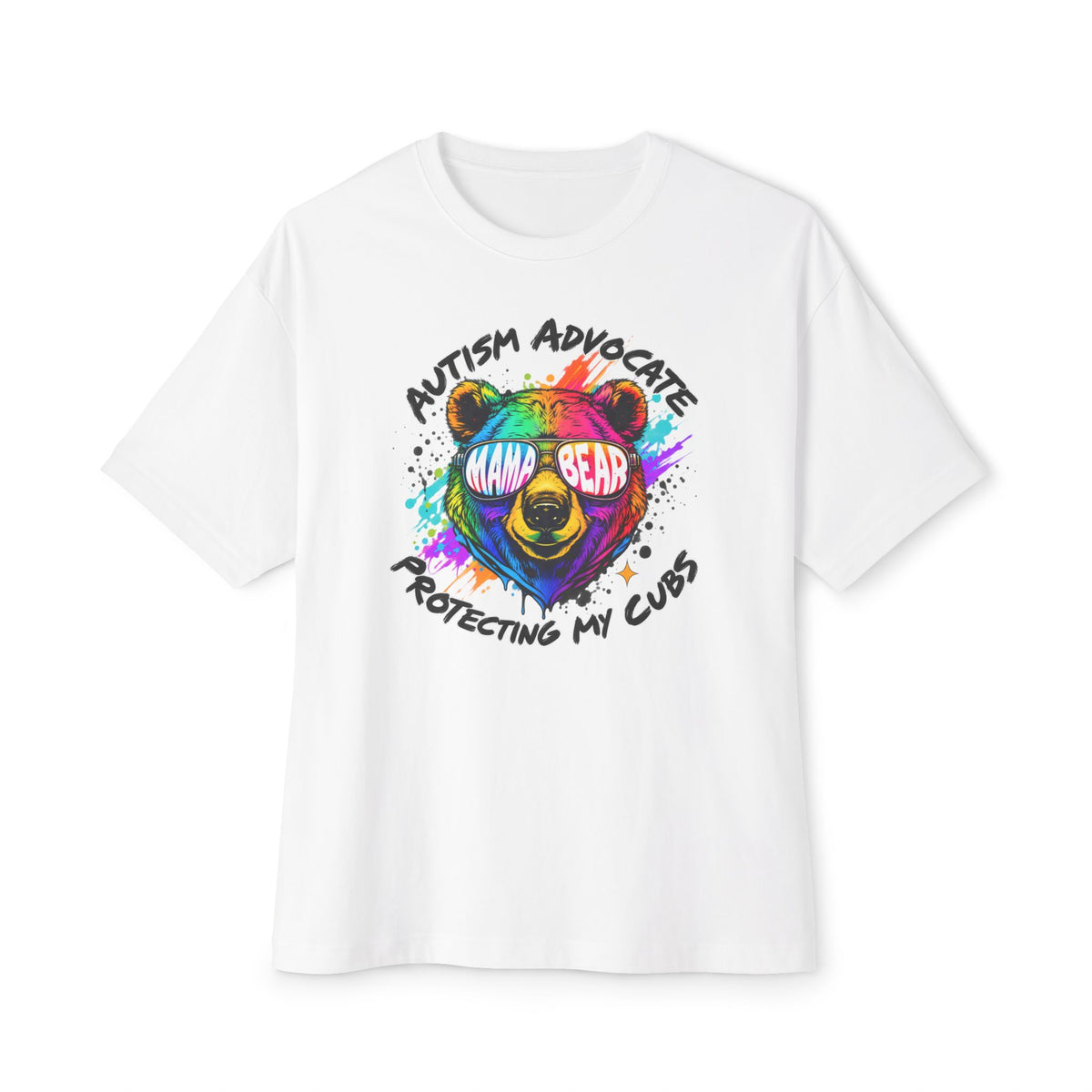 Autism Advocate Mama Bear Tee — Protecting My Cubs Rainbow Shirt