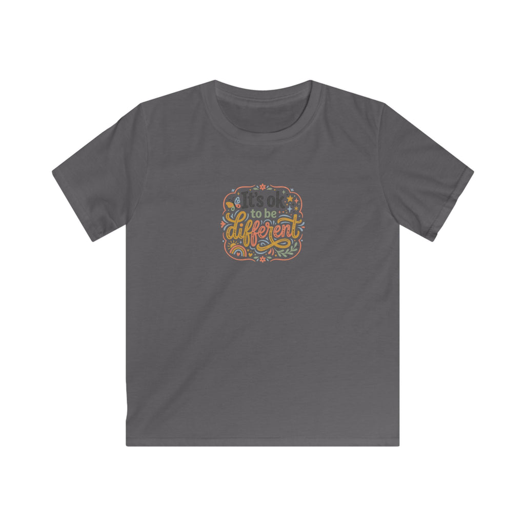 Kids T‑Shirt — “It’s OK to Be Different” Positive Message Tee