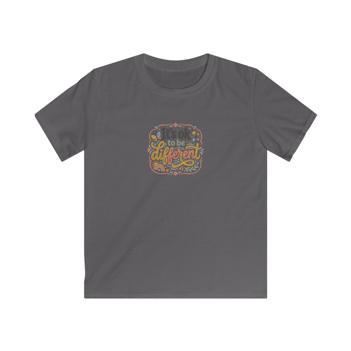Kids T‑Shirt — “It’s OK to Be Different” Positive Message Tee