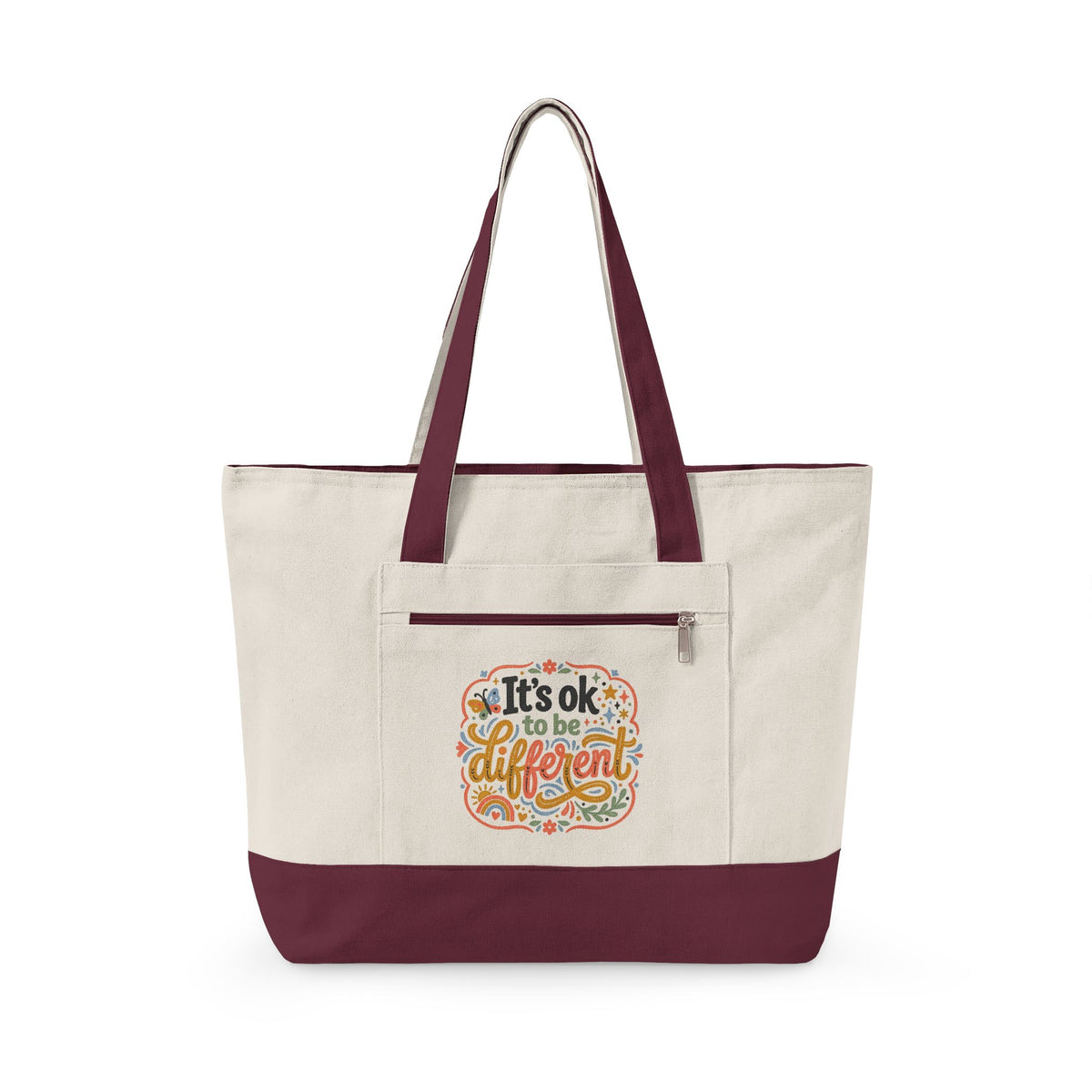 "It's OK to be Different" Canvas Tote Bag