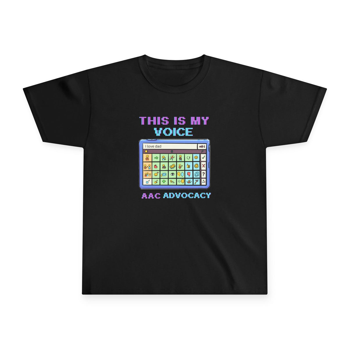"This Is My Voice, I Love Dad" Youth Tee - AAC Advocacy