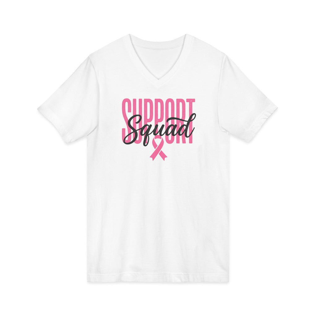 "Support Squad" V-Neck Tee — Breast Cancer Awareness