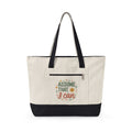 Canvas Tote Bag — “Assume That I Can” Motivational Zippered Tote